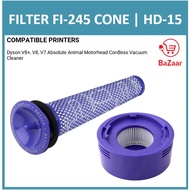[Compatible] Dyson FI-245 Cone HD-15 Round Pre Post Filter for Dyson V8+ V8 V7 Absolute and Animal Cordless Vacuum