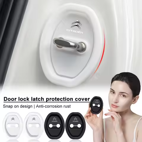 4Pcs Silicone Car Door Lock Protector Cover Auto Accessory For Citroen DS3 DS4 DS5 LS DS6 C1 C2 C3 C