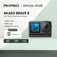 AKASO Brave 8 - Action Camera | 4K60fps Video | 48MP Image | 8K Time Lapse | HindSight Pre-Record | 