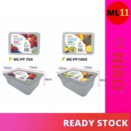 (10 PCS) NISO Rectangular Disposable Plastic Food Container / Kotak Durian PP750-10S PP1000-10S