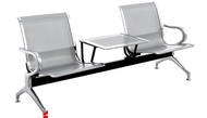 175X63X76cm Airport Chair 2 Seater with Table PU Airport Chair steel hospital station square bank sh