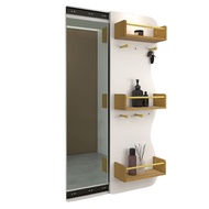 Gương Trượt Hình Sóng – Ray Trượt 3 Tầng MDF Phủ Melamine Đợt Đỡ Thanh Chắn – Kính Thủy Mài Cạnh – K