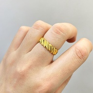 1pcs gold plated dubai wave motif ring
