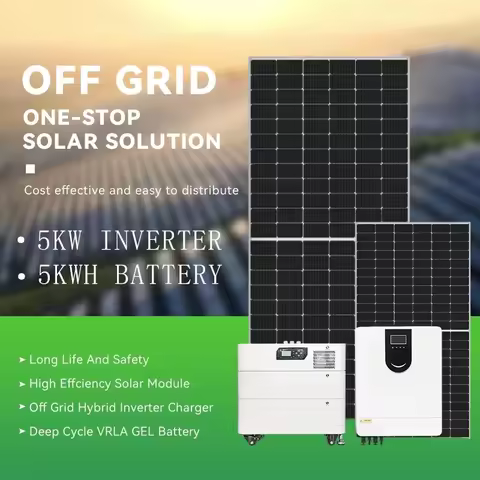 Powerful 48V 51.2V Complete Solar Energy System Kit 5KWH 10KWH 15KWH 30kWH Pure Sine Wave Hybrid Inv