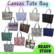 Women Canvas Tote bag Large Capacity With Zip / Document File Beg student / Korean Fashion