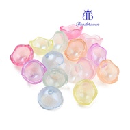 50pcs Luminous Acrylic Bead Cone Glitter Beads Glow in the Dark Eggshell Mixed color 8x16mm Hole: 2m