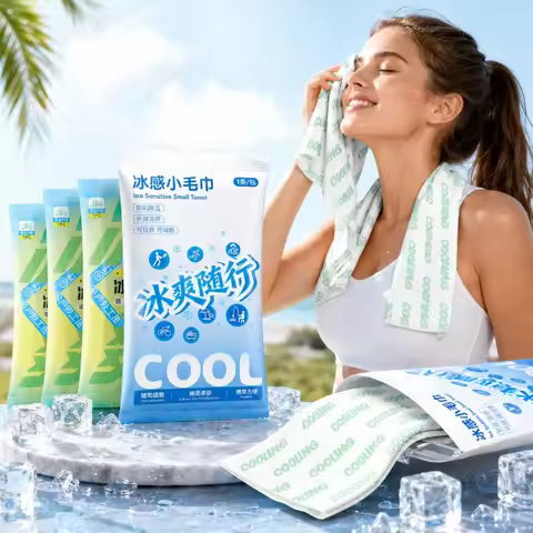 Creative Non Woven Fabric Cooling Towel Breathable Quick Drying Sweat Wipes Sunstroke Prevention Dis