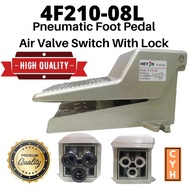 4F210-08L Pneumatic Foot Pedal Air Valve Switch Replacement G1/4 Threaded FV-320 Pressure Control 3 