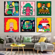 Cute Cartoon Illustration Poster Painting Art Painting Frameless Wall Art Painting Bedroom Study Pai