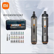 Worx 4V WX242ไขควงไฟฟ้าขนาดเล็กสมาร์ทไดร์ฟเวอร์ USB สกรูไฟฟ้าไร้สายแบบชาร์จไฟได้ Kjmp97เครื่องมือชุด