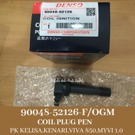 PLUG COIL PEN PK KELISA,KENARI,VIVA 850,MYVI 1.0 (3P) 90048-52126 DENSO MADE IN JAPAN