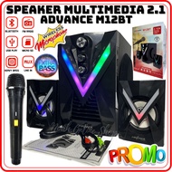 Speaker Karaoke ADVANCE M15BT/M12BT - Speaker Stereo Bluetooth Advance M-15BT/M-12BT Xtra Bass Subwo