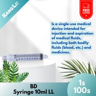 BD Syringe 10ml LL 1s