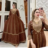 Hindi Zecula Gamis – Premium Rayon Full Embroidery, 7-Sleeve/8, Belt & Mayung Bottom