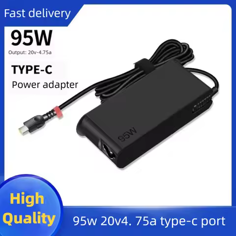 20V 4.75A 95W USB Type C PD Charger Laptop Power Supply Adapter for Lenovo Asus Hp Samsung Y740S-15I