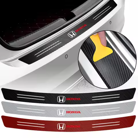 Car Rear Bumper Trunk Carbon Fiber Protective Sticker Anti-scratch Protective Film For Honda Civic J