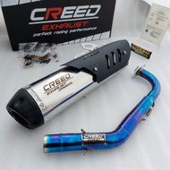 Produk baruu! Knalpot Standar racing Creed Exhaust inlet 38/50mm 100% ORI Ngebas Adem for Nmax old n