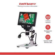 Taffware 12 MP 1200X Digital Microscope with 7 Inch Stand and LED Monitor - G1200