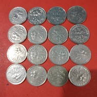 Koin asing Malaysia 20 cent koleksi mancanegara TP1fk