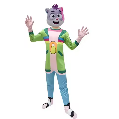 Halloween Children The Creature Cases Costume Anime Cosplay Sam Snow Bodysuit Jumpsuit Mask Boys Cos