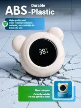 AiQUE 嬰兒沐浴溫度計 安全水溫計 LED 顯示器可攜式幼兒沐浴護理產品