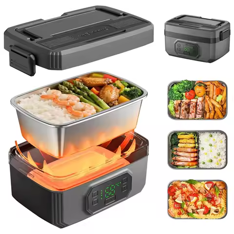 A74G-Electric Heated Lunch Box Rechargeable Portable Self-Heating Lunch Box Portable Self-Heating Fo