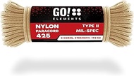 GO!elements 100 m Paracord Rope Made of Tear-Resistant Nylon - 3 mm Paracord 425 Type II Max. 192 kg