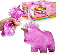 YoYa Toys Jumbo Unicorn Squishy Stress Balls Toy | Anxiety Relief Squeezing Squish Balls for Girls, Boys &amp; Adults | Satisfying Sensory Toy with Colorful, Gel Water Beads Balls Inside