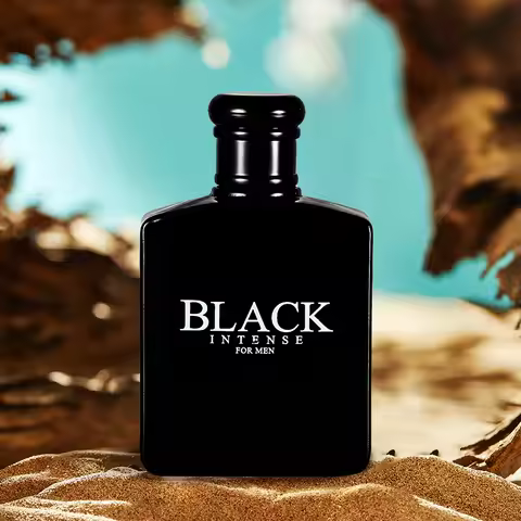 Black Intense Eau de Toilette for Men | 3.4 oz Woody Aromatic Scent with Sage & Absinthe | Perfect H