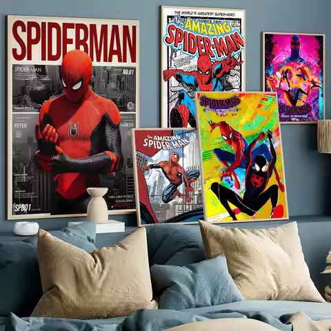 Classic Popular Movies Anime S-spidermanS Self-adhesive Art Poster Whitepaper Prints Posters Artwork