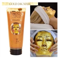 KOREA 24K GOLD MASK L-GLUTATHIONE 220ML(1PCS)黄金撕拉面膜提拉紧致滋润补水收缩毛孔24K GOLD