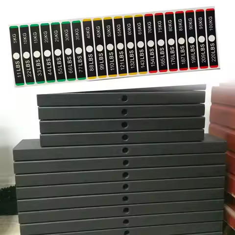 Fitness Equipment Weight Stickers Gym Weight Stack Labels Number Stickers PP 119*18mm Fitness Tool A