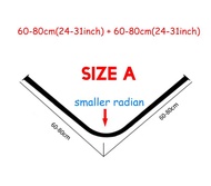 ราวม่านห้องน้ำ แบบโค้ง ไม่ต้องเจาะผนัง ปรับขนาดได้ตั้งแต่ 60-100 ซม. ราวโค้งเข้ามุม  ราวตัวแอล ราวม่