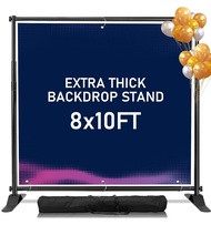 NicQliear 5x7-8x10 FT Heavy Duty Thickened Backdrop Banner Stand, Professional Step and Repeat Photo