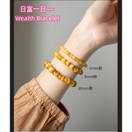 [Fortune] 7a Grade Natural Golden Tiger Eye Stone Lucky Bracelet Natural Yellow Tiger Eye Stone Crys