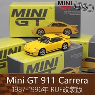 Out of Print Car Model Mini GT 1: 64 Yellow RV Sports Car Model 911 Yellow Bird RUF Modified CTR Sui