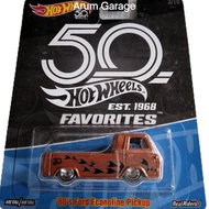Hot Wheels Premium 60's Ford Econoline Pickup. Card HW 50th Est.1968 Favorites. Full Iron Body and C