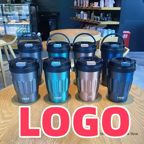 TYESO Vacuum Flasks Thermos Water Bottles 400ml/500ml Stainless Insulated Cup 304 Original Car Tumbl