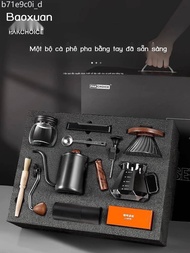 Handmade tea set, gift box, hand crank brewer, small family, coffee grinder gift set