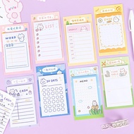 YUME 30 SHEETS Sticky Note N Times Word Card To Do List Weekly Daily Time Table Food Memo Cash Money