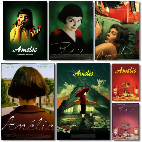 Classic Movie A-Amelie Poster Wall Art Printed Decor Sticker Stylish Home Gift for Living Room Bedro