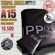 HITAM Korean Tarpaulin A15 BLACK BLACK CUSTOM Size Strong Thick 2X3 3X4 4x5 4x6