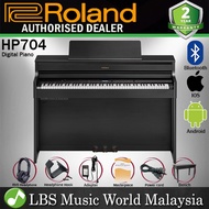 Roland HP704 88 Key Digital Piano with SuperNATURAL Modeling and Bluetooth Charcoal Black (HP-704 HP