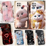 New Fashion Casing For Realme C21y C25y C25 C25s Phone Case  Back Cover Girly Flower Butterfly Carto