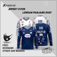 Jersey Evos Esport 2021 Long Sleeve Free Nickname Mask And sticker