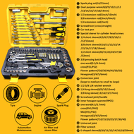 KEELAT 121Pcs Toolbox Ratchet Wrench Set (50HRC) DIY Tools Screwdriver Hex Drive Hardened Steel