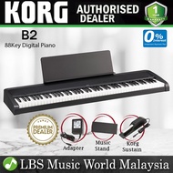 Korg B2 88 Key Digital Piano Weighted Hammer Action with Korg Sustain Pedal Black (B-2 B 2)