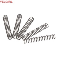 WGLAWL 10Pcs Extended Compressed Springs, Silver Stainless Steel Compression Spring, Practical 0.6mm