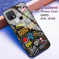 Softcase Glass Kaca OPPO A15 A15S - Casing Hp OPPO A15 A15S - C99 - Pelindung HP OPPO A15 A15S - Case Handphone - Casing Handphone - Casing HP - Silikon Handphone OPPO A15 A15S