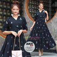 Daster Panjang Semata Kaki Non Ruffle Busui Friendly (Arzi)